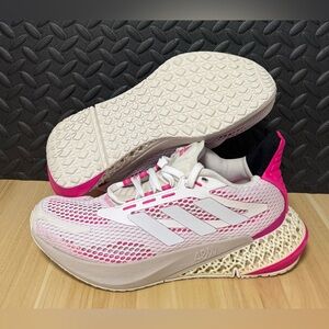 adidas 4DFWD Pulse Cloud White Shock Pink Running Shoes Q46225 Womens Size 8